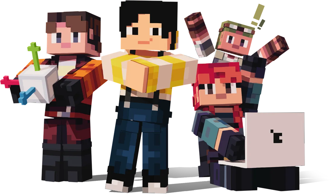The OneTap Animation team as Minecraft characters